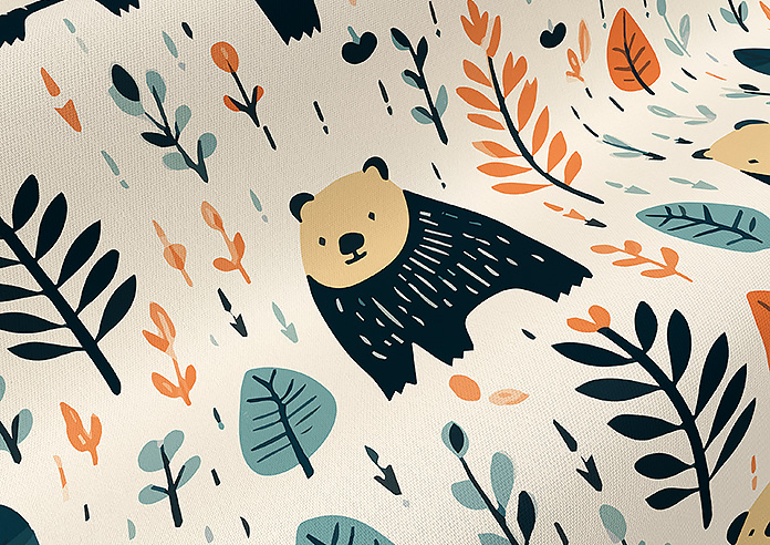 Bear Necessities, Spruce - Roman Blind - Image 4